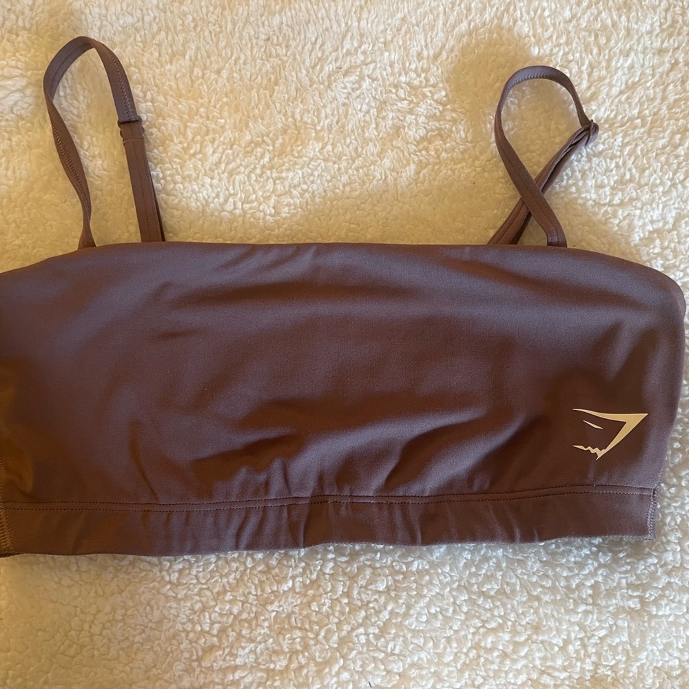 Gymshark Bandeau Sports Bra - Brown
